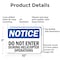 Signmission Do Not Enter During Helicopter Operations OSHA Notice Sign, Aluminum, 10in W x 7in L, 2PK OS-2PACK-NS-A-710-L-11182 - alternate 2